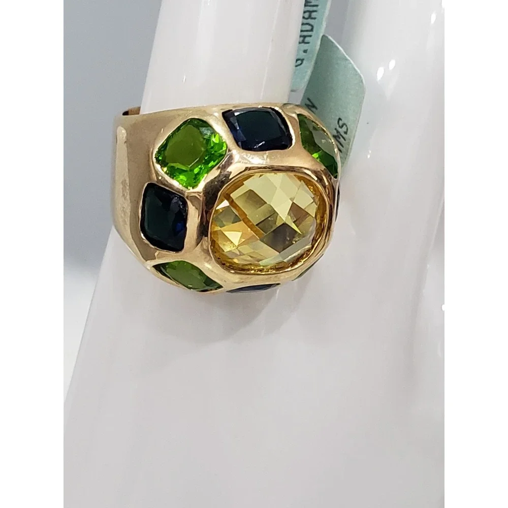 SZ 7 Cocktail Statement Ring Geometric Art Deco Mens Womens Chunky CHAMPIONSHIP